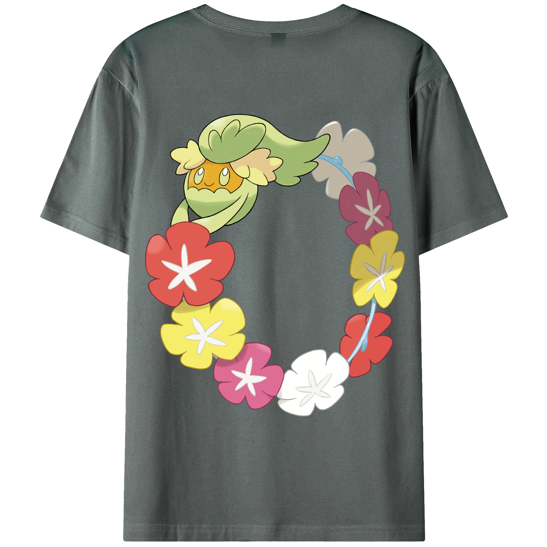 （画像用） ポケットモンスター Pokémon 綿100％ メンズ半袖Tシャツ（バックプリント） 通気性